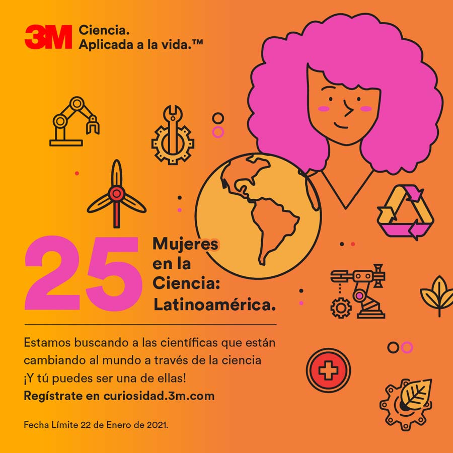 3M lanza convocatoria para buscar a las 25 científicas emergentes en Latinoamérica